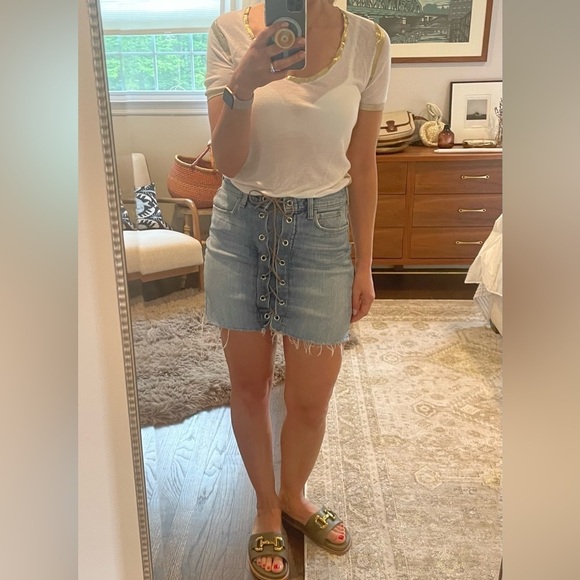 L’AGENCE Portia Denim Mini Skirt - Picture 1 of 14